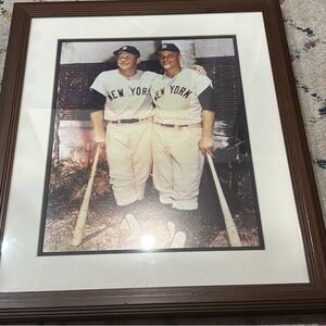 Framed New York Baseball Players Photo